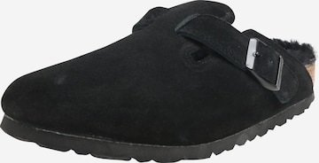 BIRKENSTOCK Slippers 'Boston' in Black: front