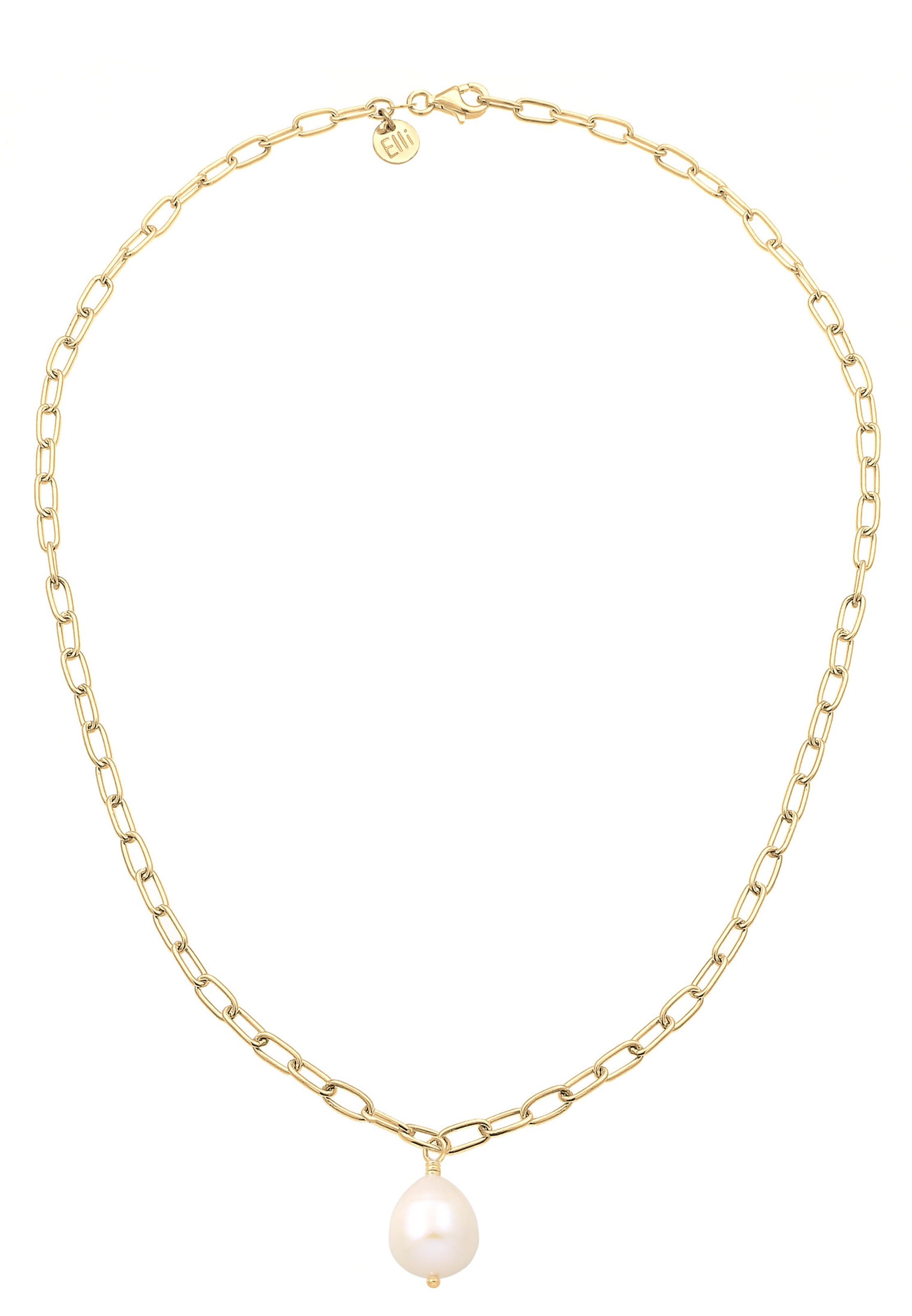 ELLI PREMIUM Ketting 'Perle' in Goud: voorkant