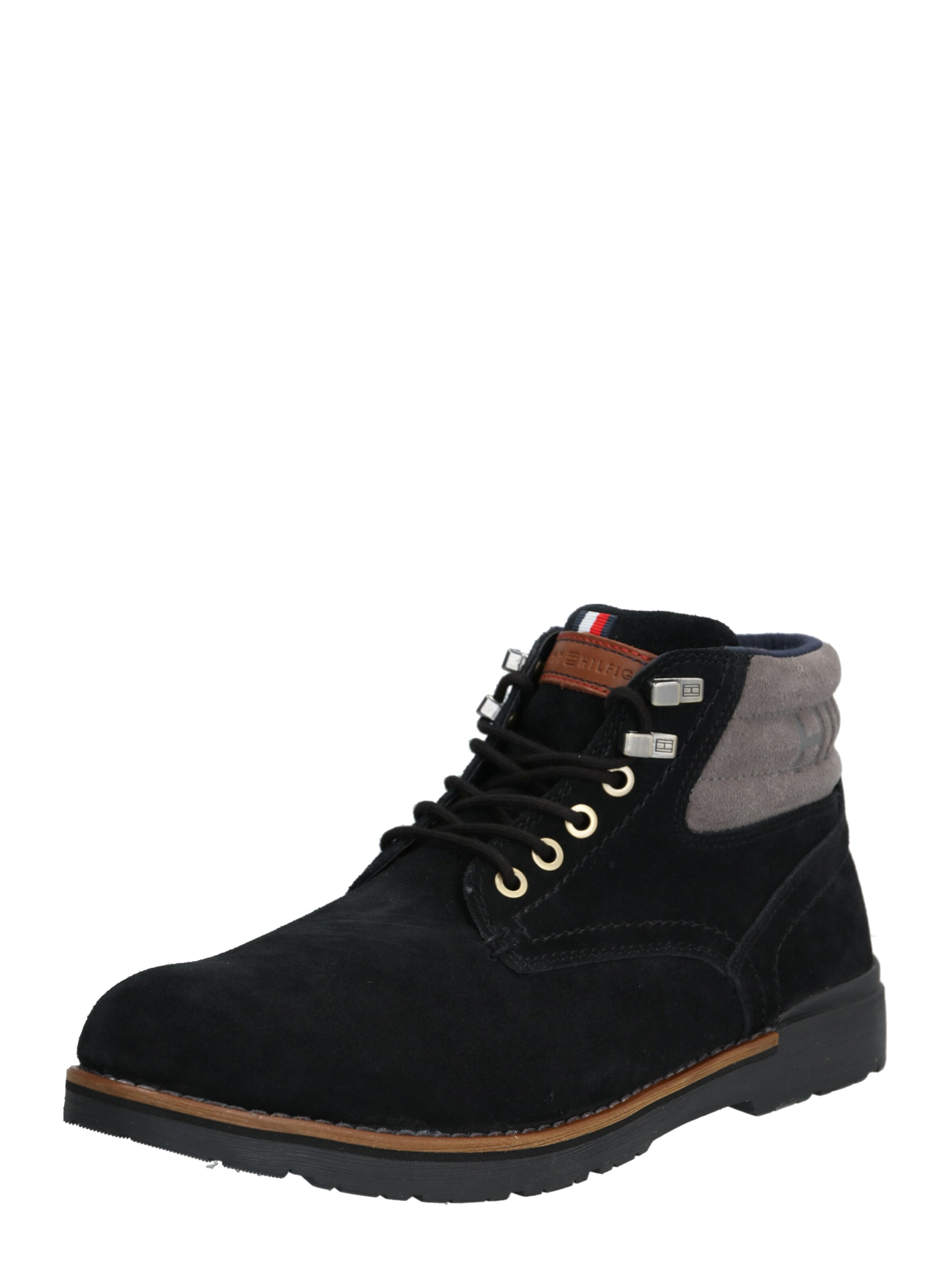 TOMMY HILFIGER - Veterboots 'OUTDOOR SUEDE HILFIGER BOOT' in de kleur Zwart