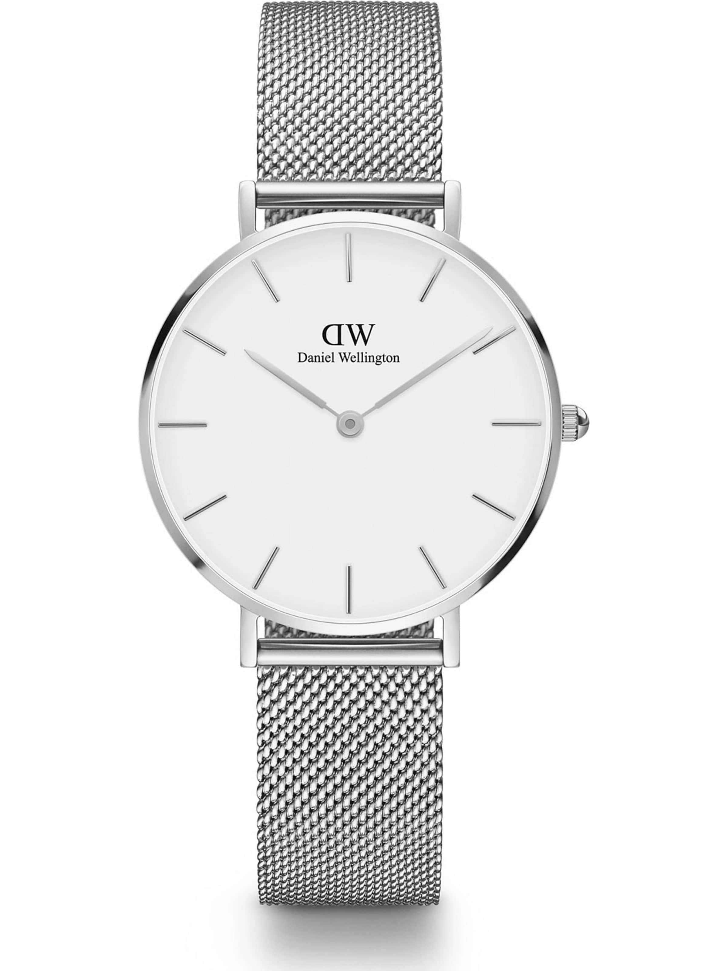 Daniel Wellington Analog Watch 'Petite Sterling S White' in Silver: front