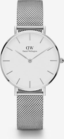 Daniel Wellington Analog Watch 'Petite Sterling S White' in Silver: front