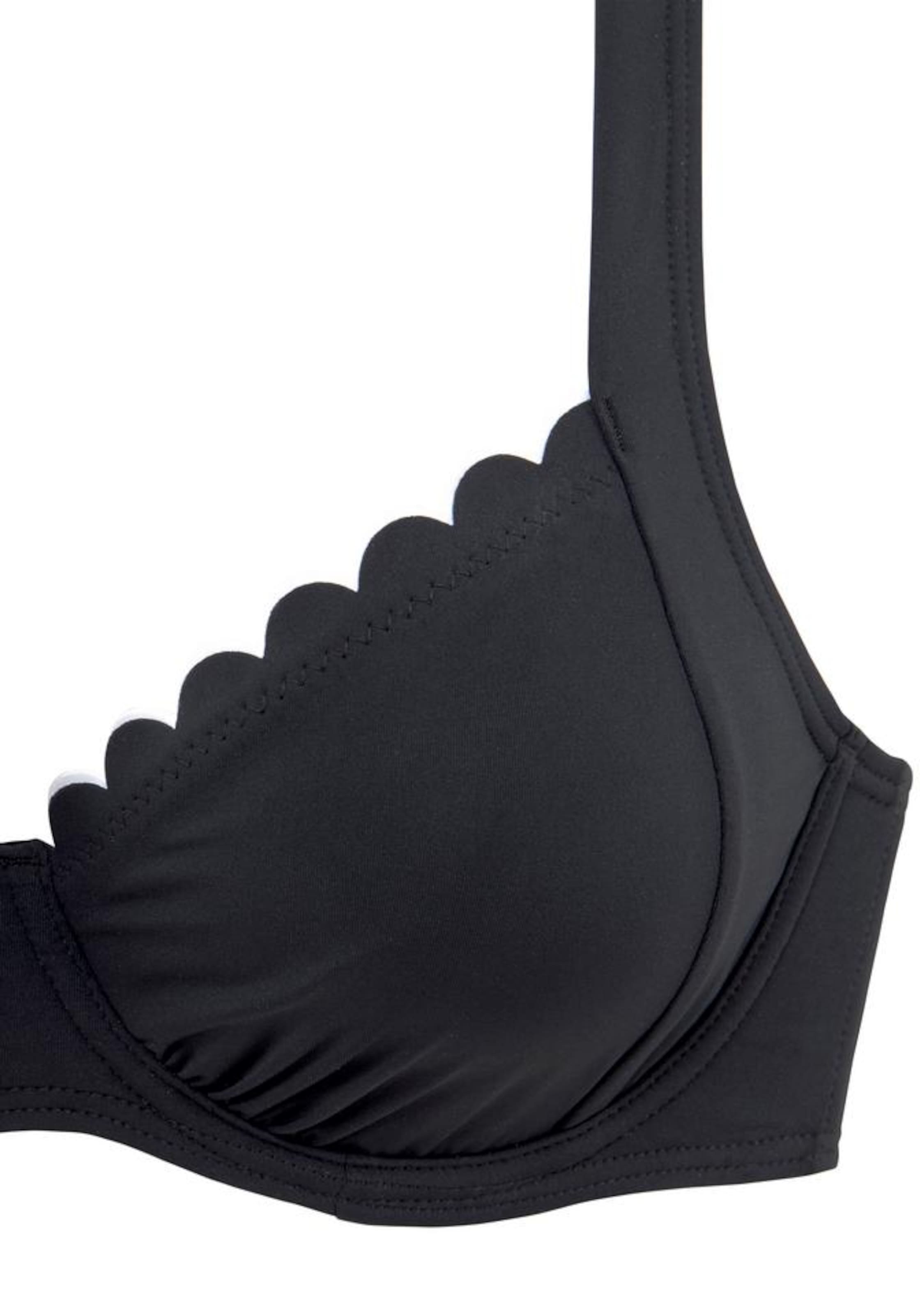 Sutien de tricou Sutien costum de baie 'Camilla' de la LASCANA pe negru