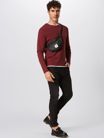 Key Largo - Regular Fit Pullover 'MSW SARASOTA' em vermelho