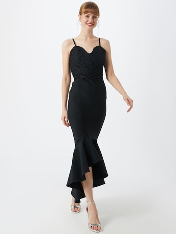 Forever Unique Evening Dress in Black: front