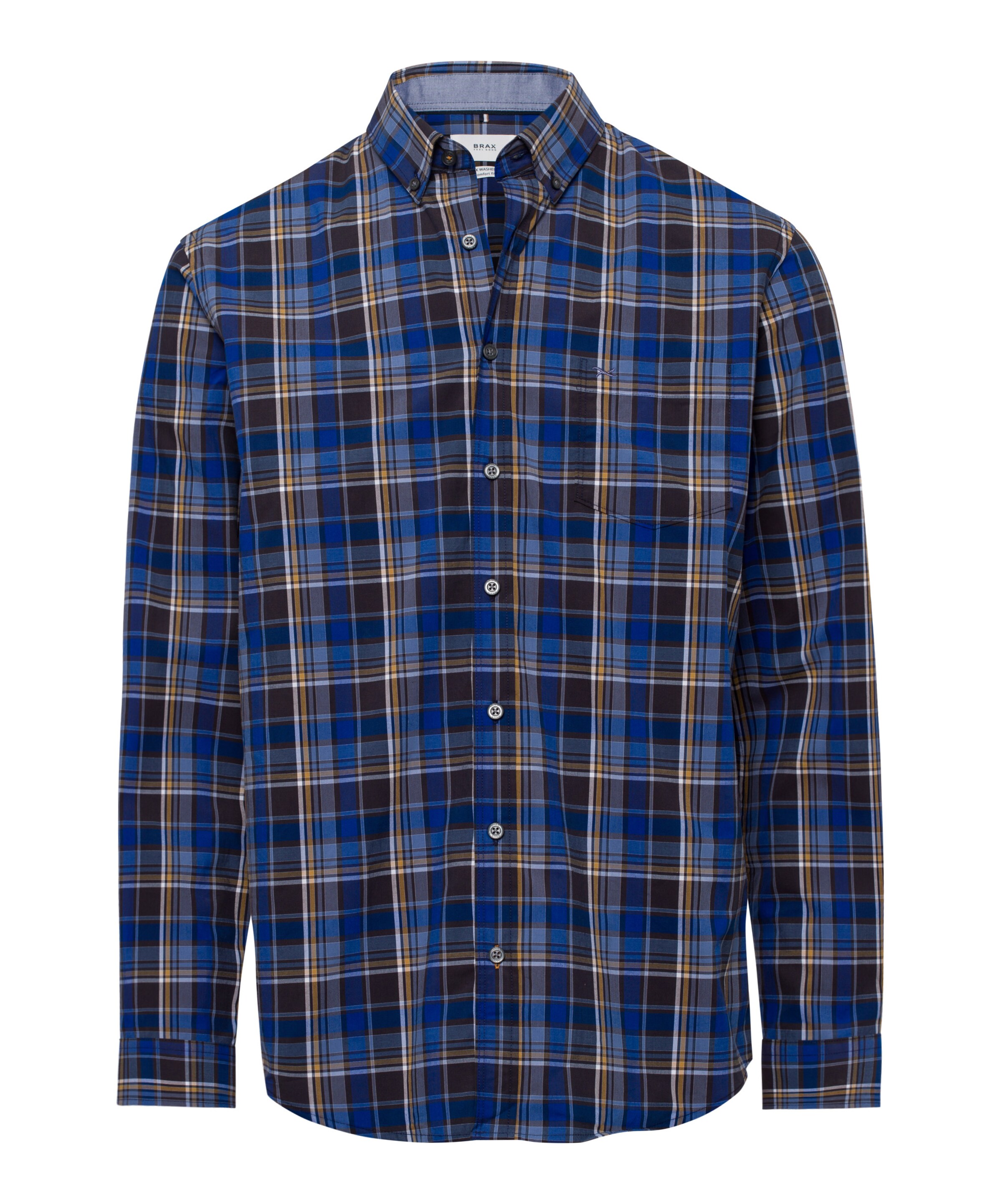 BRAX Comfort Fit Hemd 'Dries' in Braun: Vorderseite