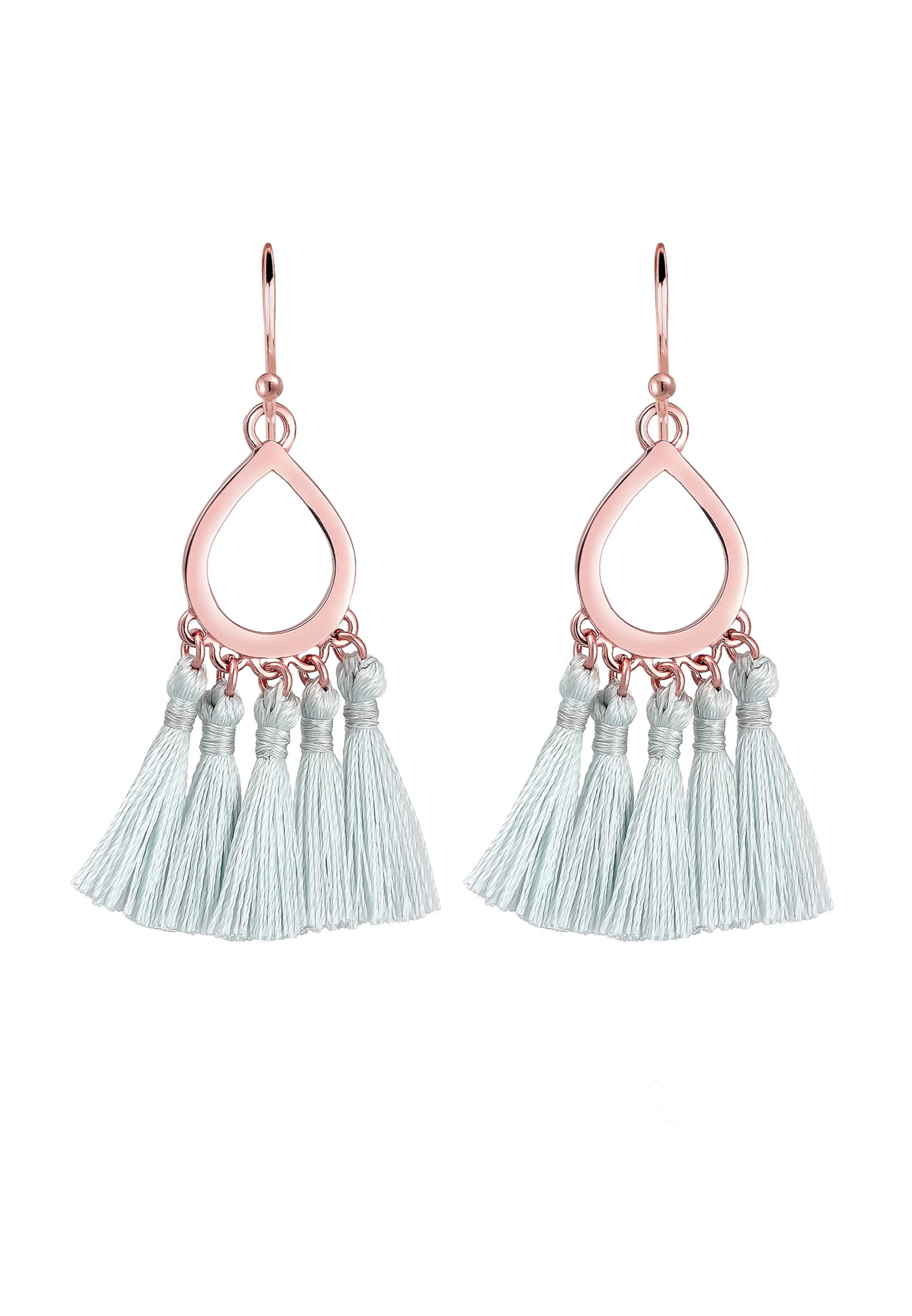 ELLI - Brincos 'Boho' em cinzento: frente