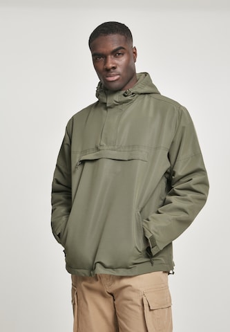 Brandit Between-season jacket in Green: front