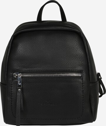 TOM TAILOR - Mochila 'Tinna' em preto: frente