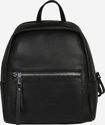 TOM TAILOR - Mochila 'Tinna' em preto: frente