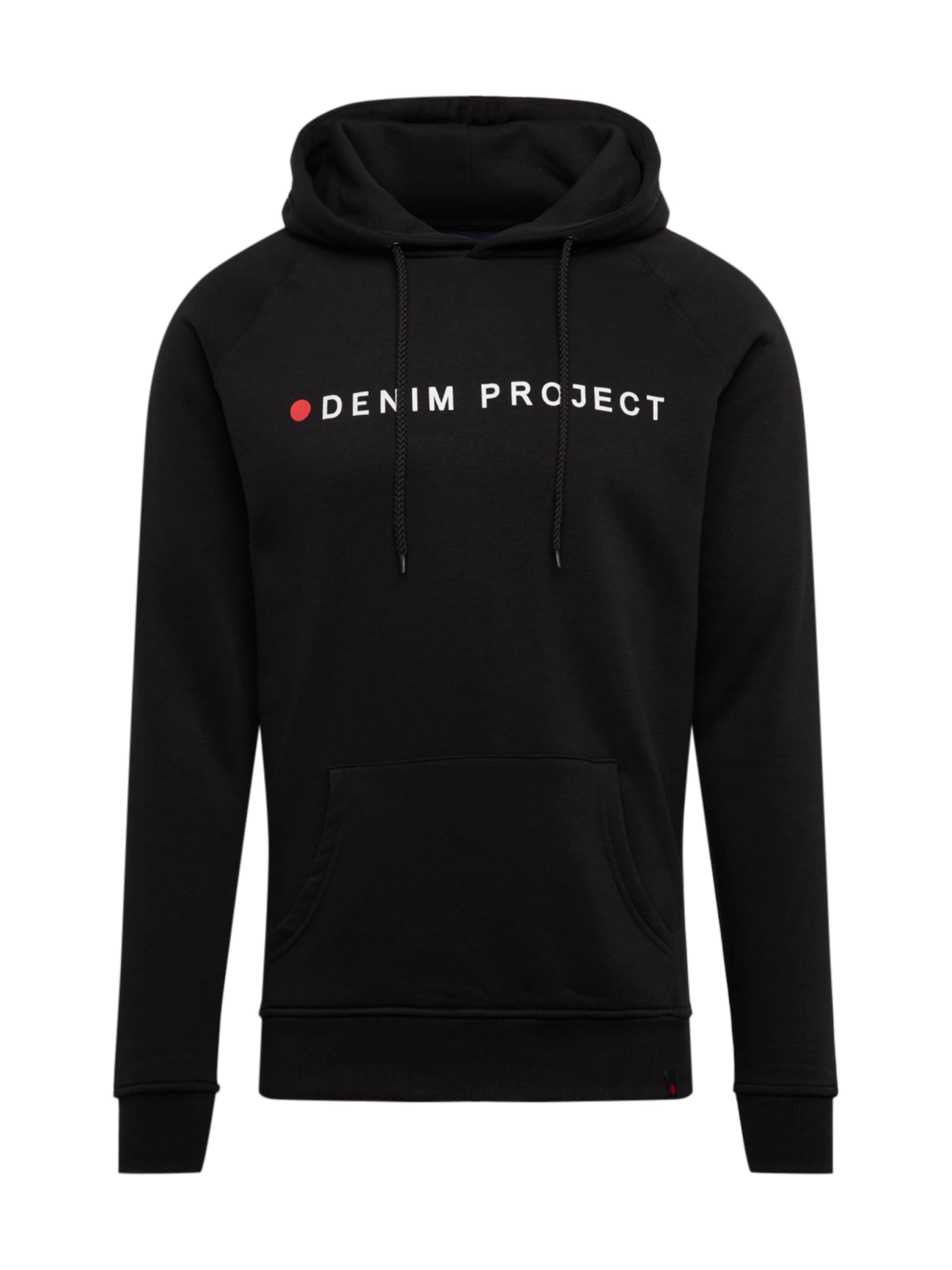 Denim Project Rovný strih Mikina - Čierna: predná strana