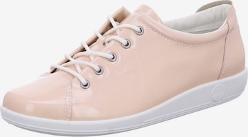 ECCO Athletic Lace-Up Shoes 'Soft 2.0' in Pink: front
