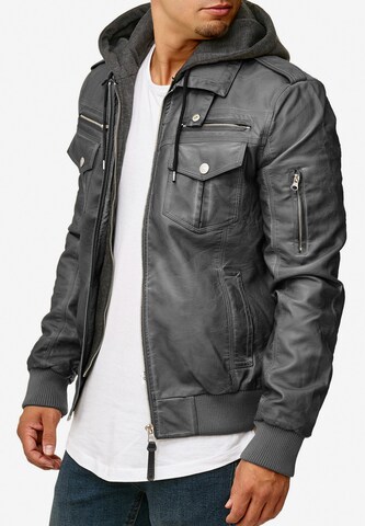 INDICODE JEANS Between-Season Jacket 'Aaron' in Grey