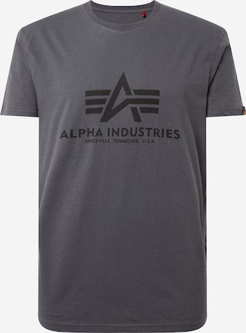 ALPHA INDUSTRIES T-Shirt in Grau: front