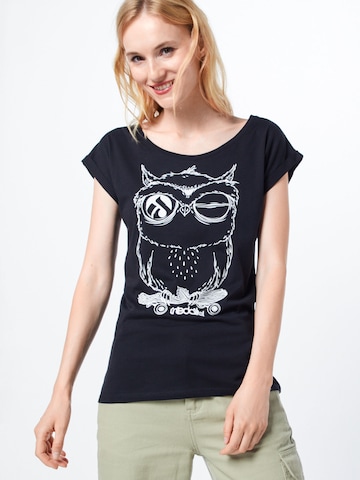 Tricou 'Skateowl 2' de la Iriedaily pe negru: față