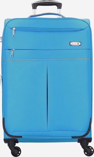 D&N 4-Rollen Trolley 'Travel Line 6704 M' in blau, Produktansicht