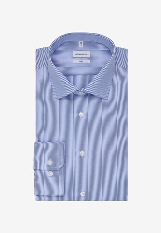 Coupe slim Chemise business SEIDENSTICKER en bleu : devant