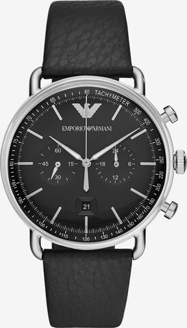 Emporio Armani Chronograph in Schwarz: predná strana