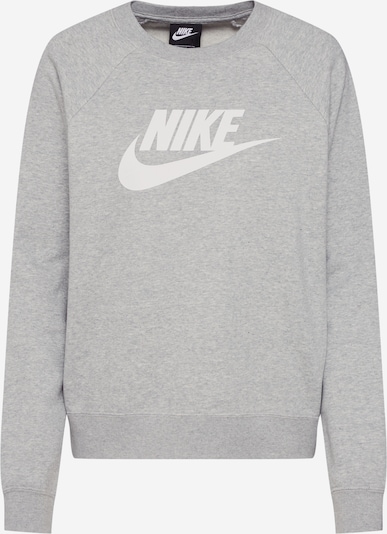 Nike Sportswear Sweat-shirt 'Essential' en gris chiné / blanc, Vue avec produit