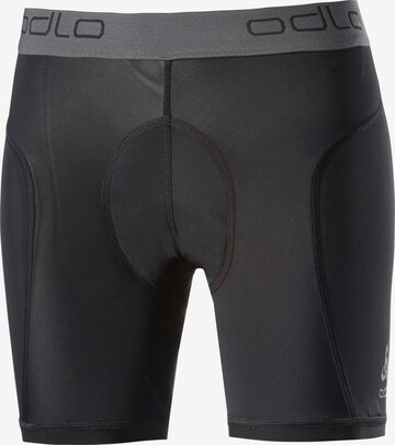 ODLO Skinny Workout Pants 'Breathe' in Black: front