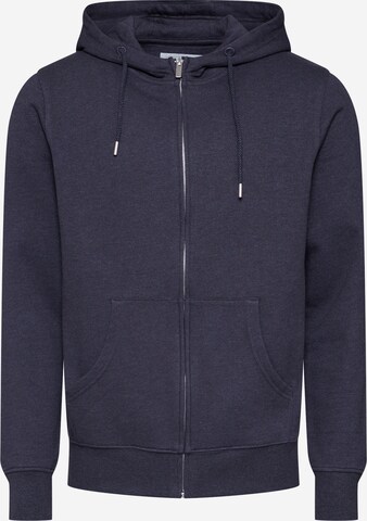 !Solid Zip-Up Hoodie 'Morgan' in Grey: front