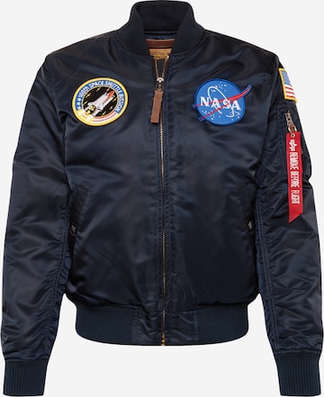 ALPHA INDUSTRIES Prechodná bunda 'NASA' - Modrá: predná strana