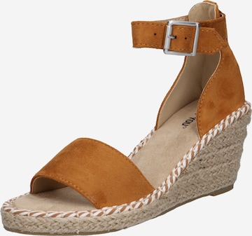 ABOUT YOU Sandals 'Leona' in Brown: front