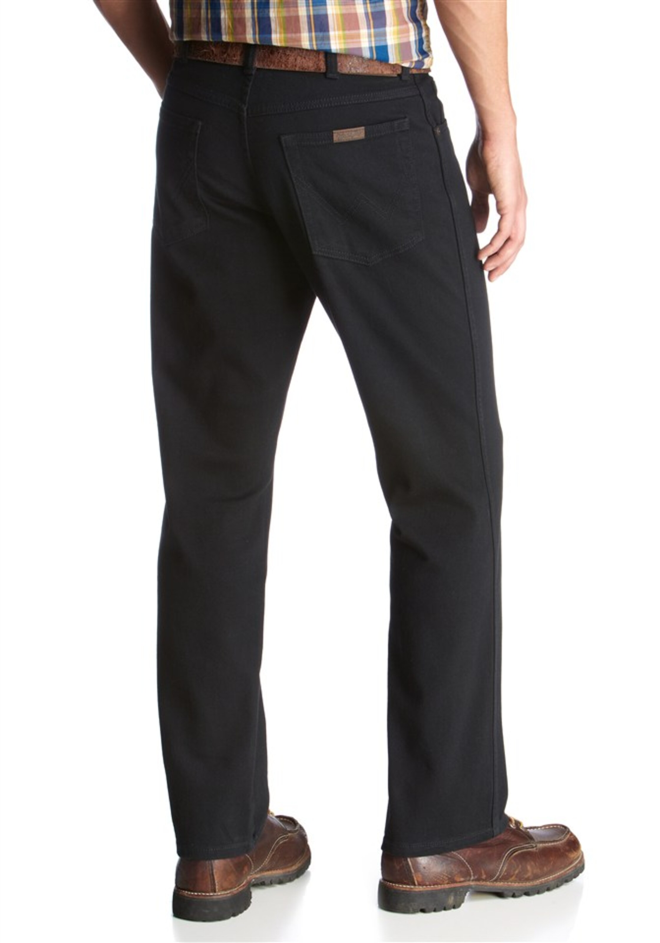 WRANGLER Regular Stretch-Jeans 'Durable' in Schwarz