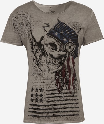 T-Shirt 'MT INDIAN SKULL round' Key Largo en gris