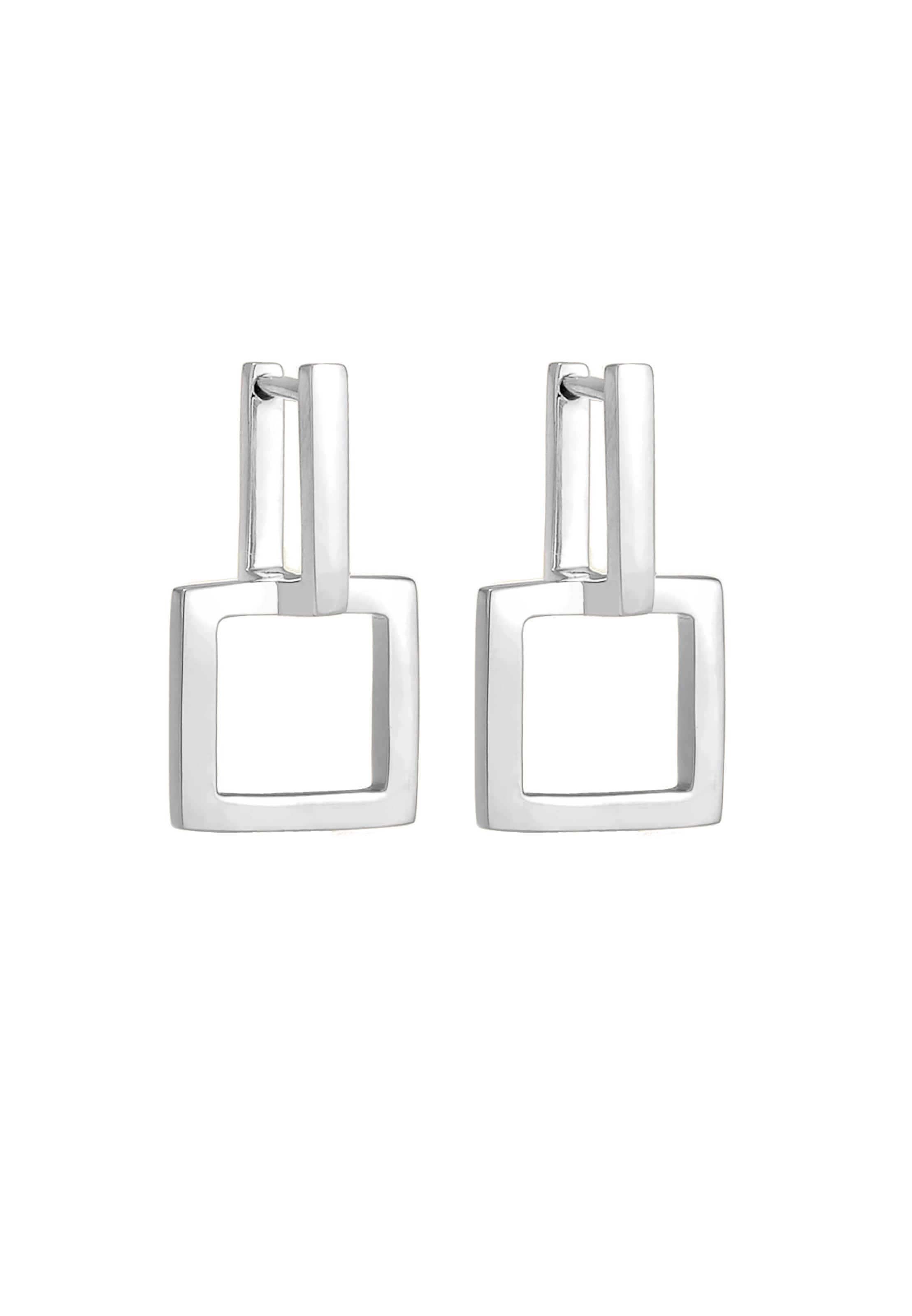 ELLI Oorbellen 'Geo' in Zilver