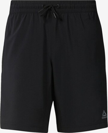 Reebok Regular Shorts 'WOR' in Schwarz: predná strana