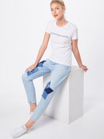 T-shirt Calvin Klein Jeans en blanc