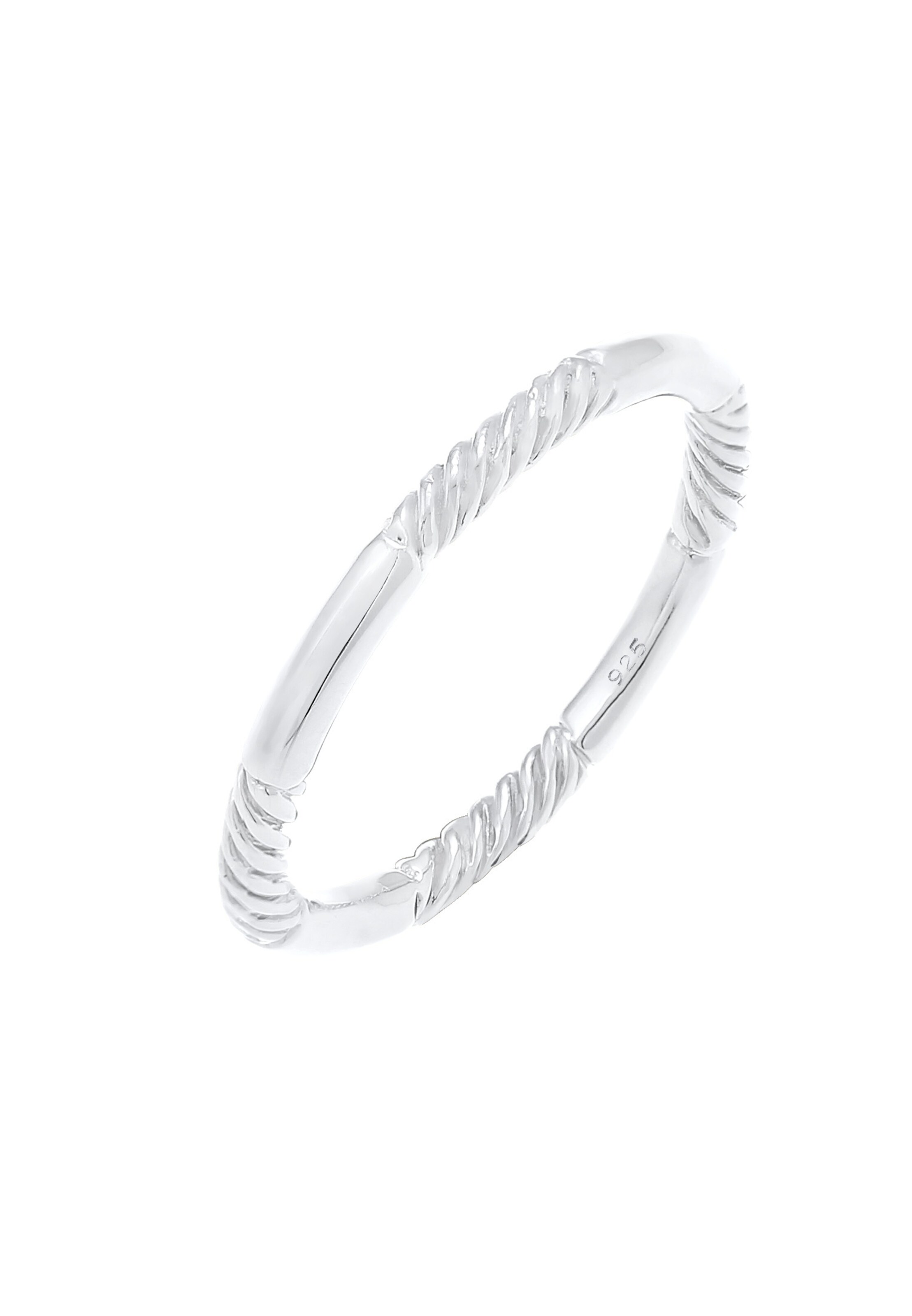 ELLI Ring 'Twisted' in Silver: front