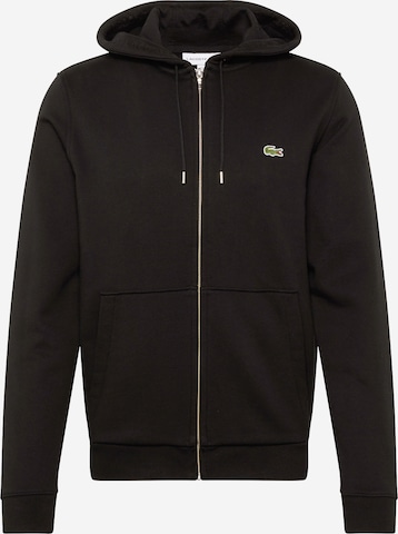 Veste de survêtement LACOSTE en noir : devant