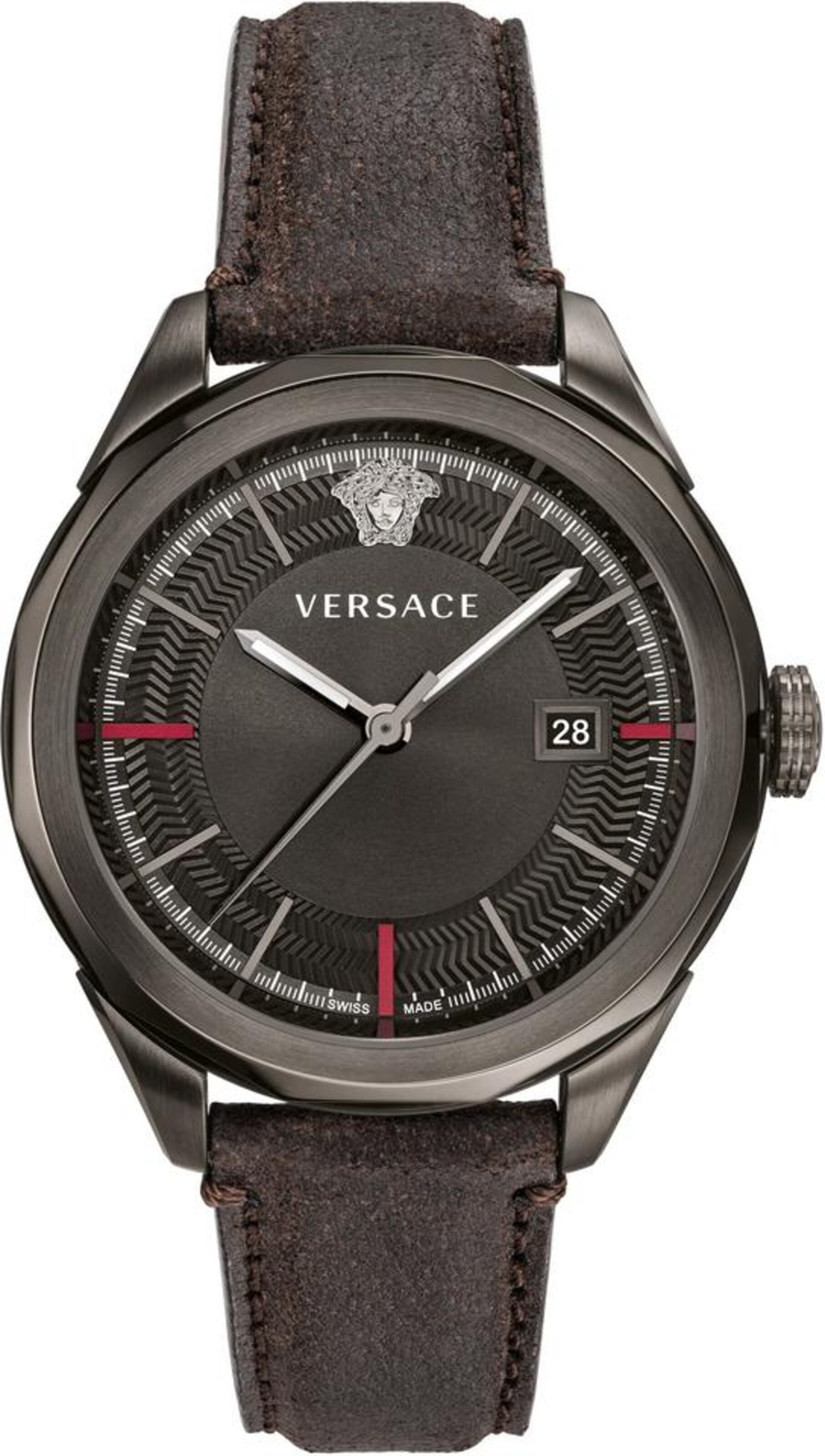 VERSACE Analog watch in Dark brown / Anthracite, Item view