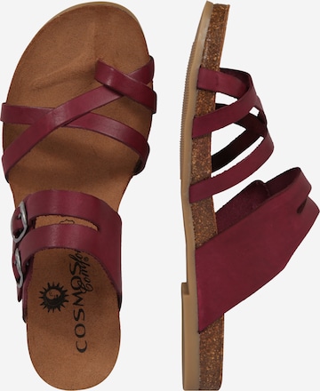 COSMOS COMFORT T-Bar Sandals in Red