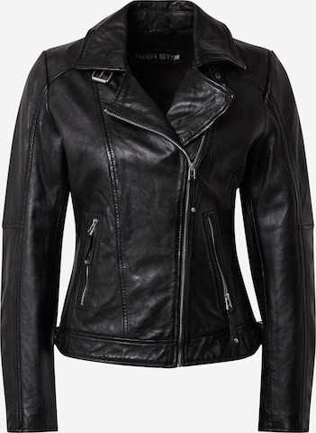 FREAKY NATION Between-Season Jacket 'Sheep Fancy' in Black: front