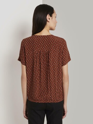 TOM TAILOR Bluse in Braun