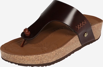 PANAMA JACK T-Bar Sandals 'Quinoa Clay' in Brown: front