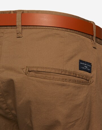 Slimfit Pantaloni chino 'Yard' di SELECTED HOMME in marrone