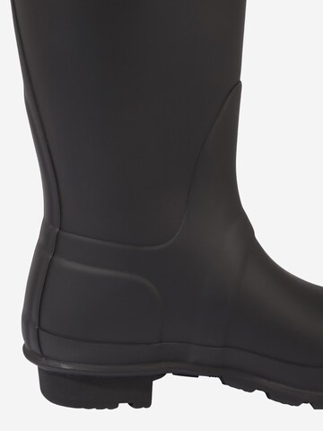 Bottes en caoutchouc 'ORIGINAL BACK ADJUSTABLE' HUNTER en noir