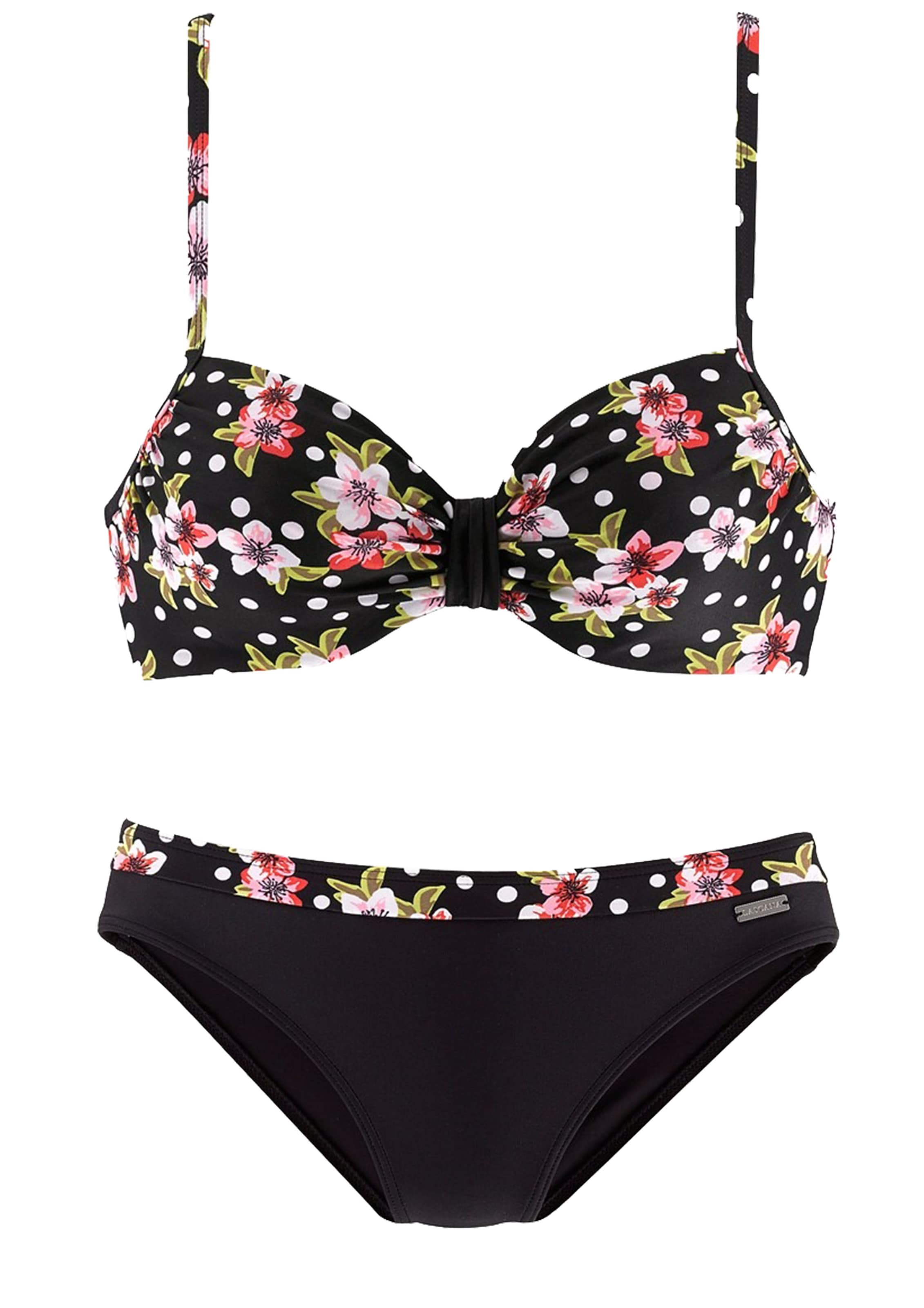 LASCANA Tričkové Bikiny - Čierna: predná strana