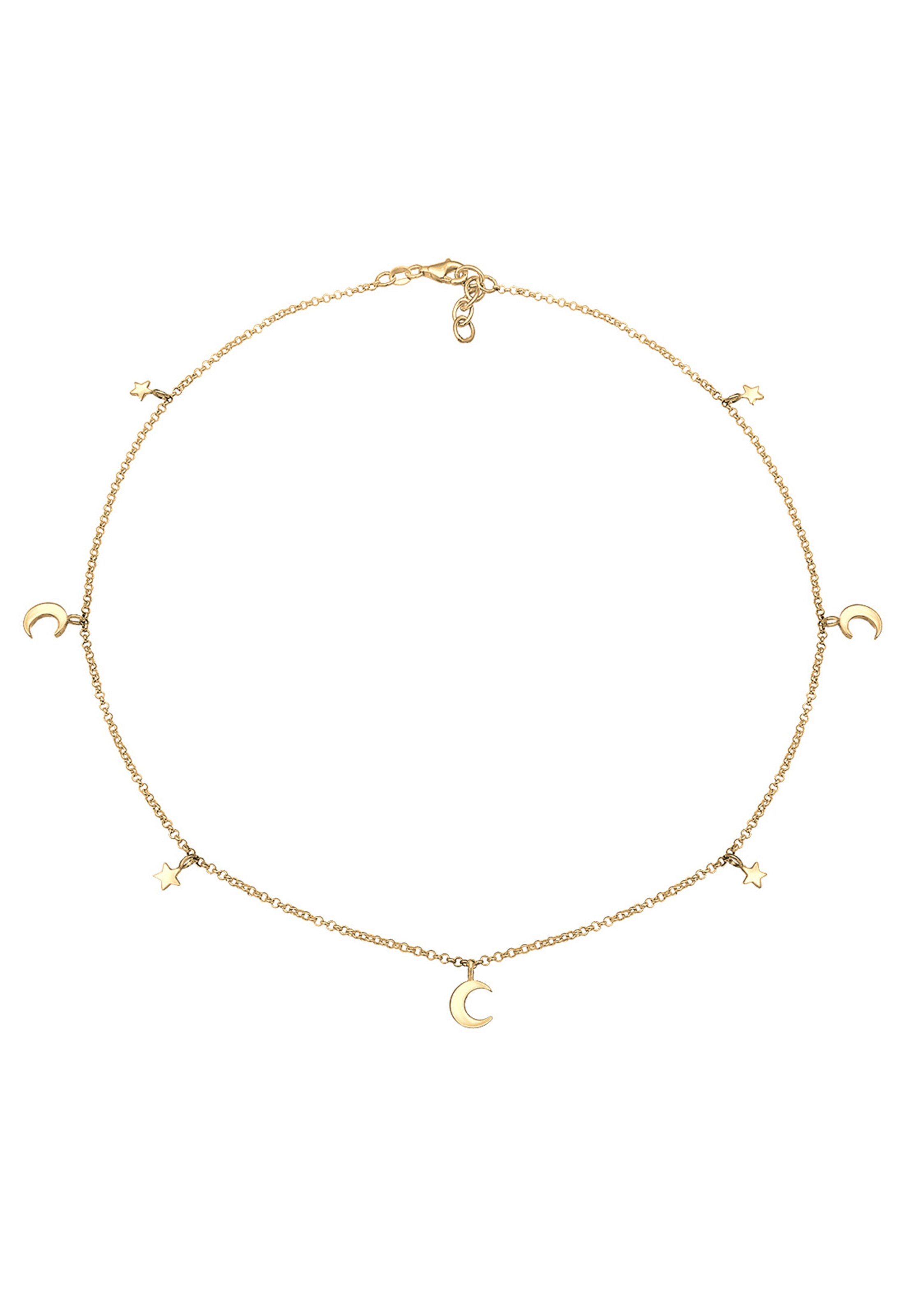Chaîne 'Halbmond, Sterne' ELLI en or