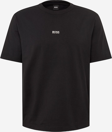 Coupe regular T-Shirt BOSS Orange en noir : devant