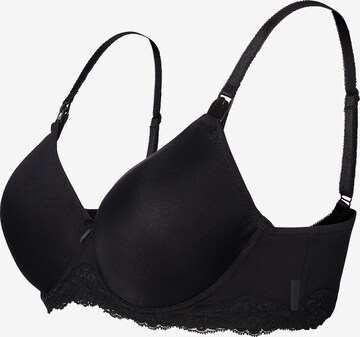 Esprit Maternity T-shirt Nursing Bra in Black: front