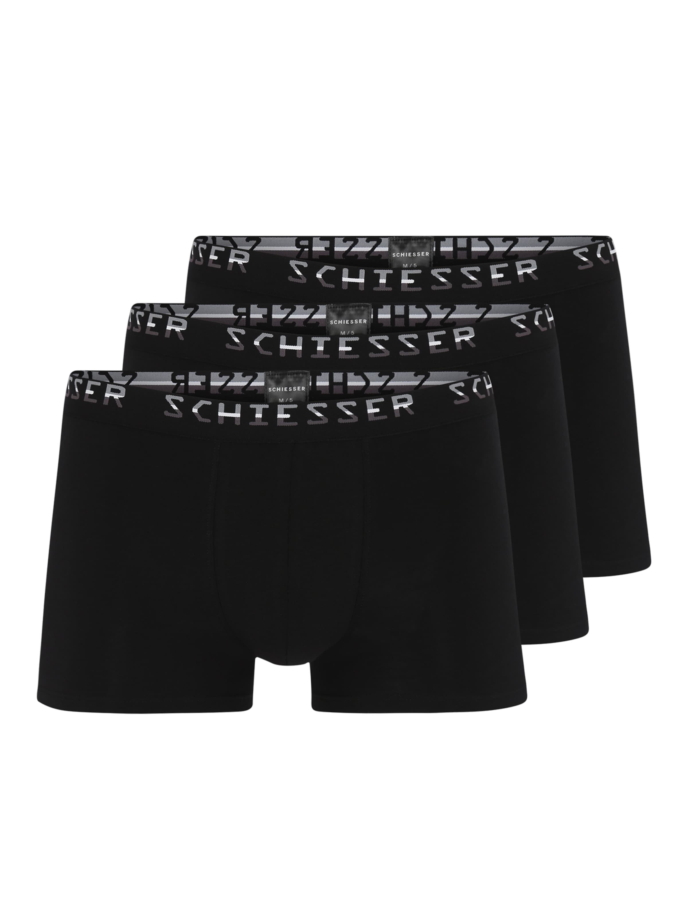 SCHIESSER - Boxershorts 'Hip-Shorts' in de kleur Zwart