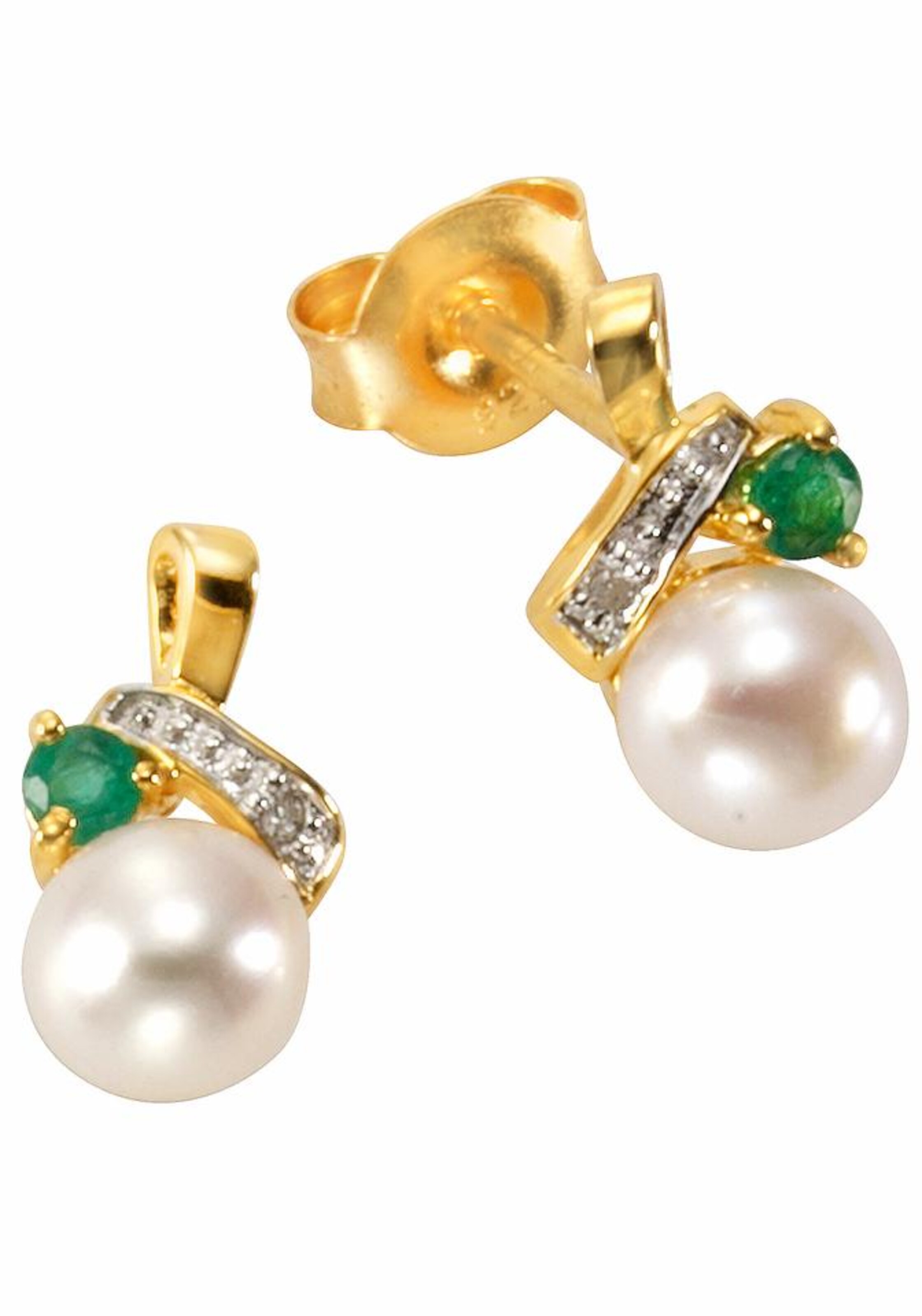 FIRETTI Paar Ohrstecker in Gold: Vorderseite