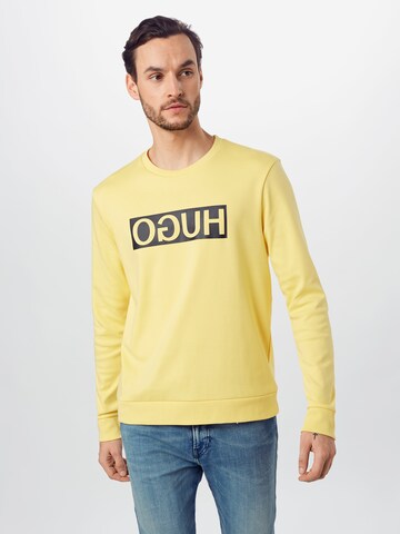 HUGO Regular Fit Sweatshirt 'Dicago202' in Gelb: predná strana