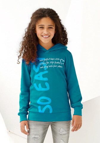 Kidsworld Hoodie mit Print in Blau: Vorderseite