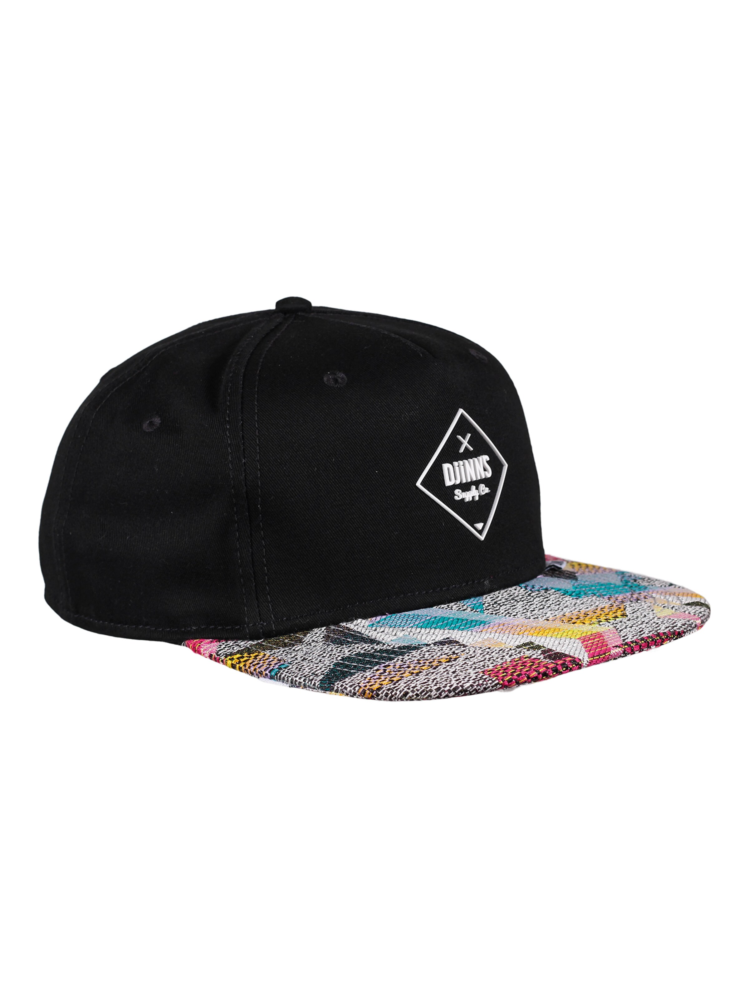 juoda DJINNS Kepurė 'Rubber Aztek': priekis