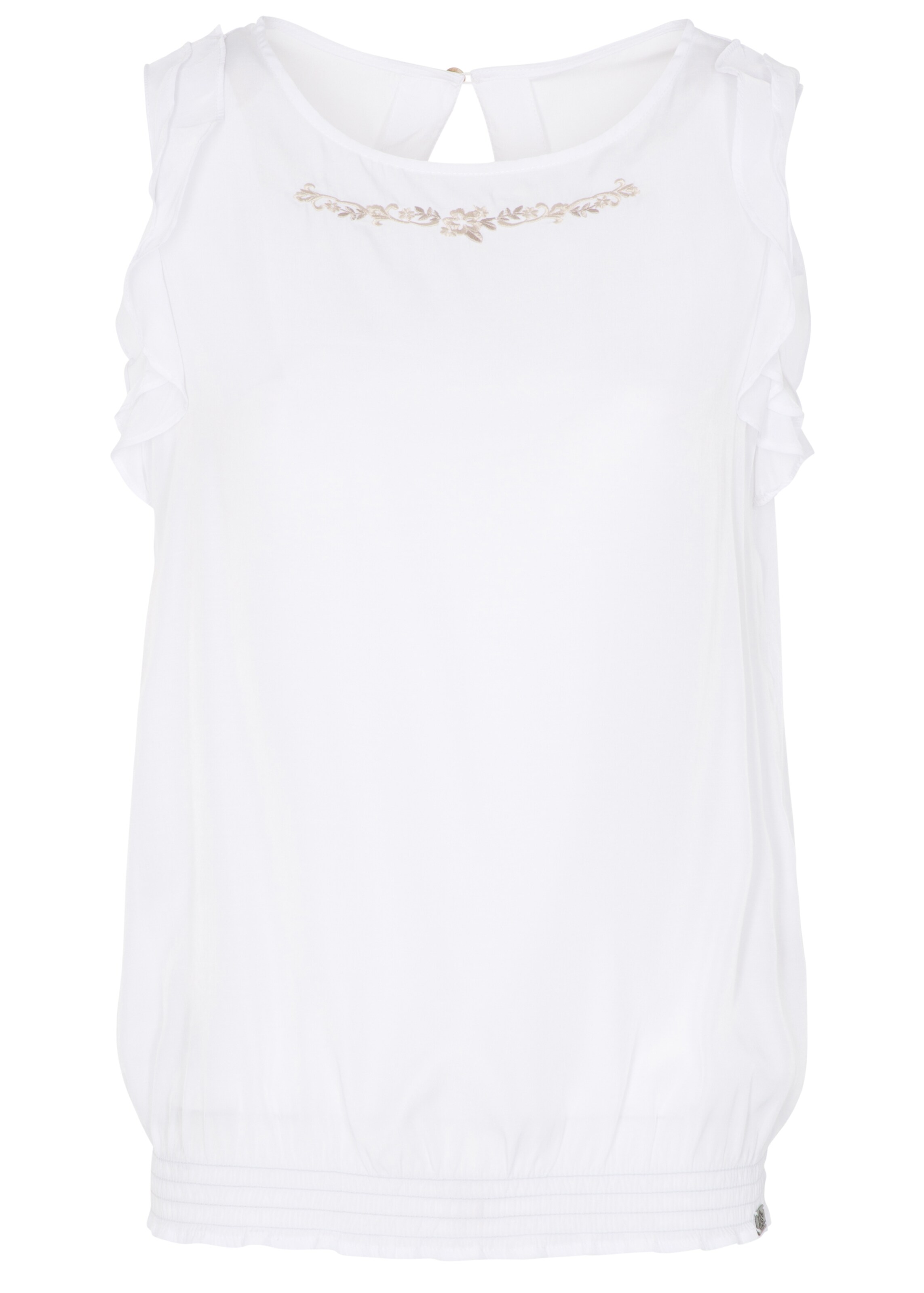 SPIETH & WENSKY - Trachtenbluse 'Kerze' in weiß